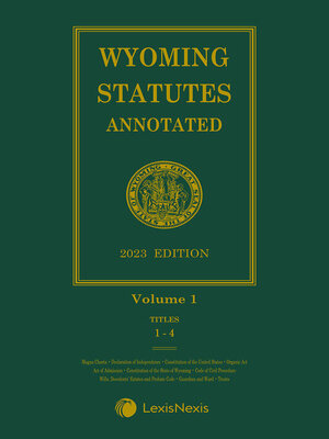cover image of Wyoming Statutes Annotated